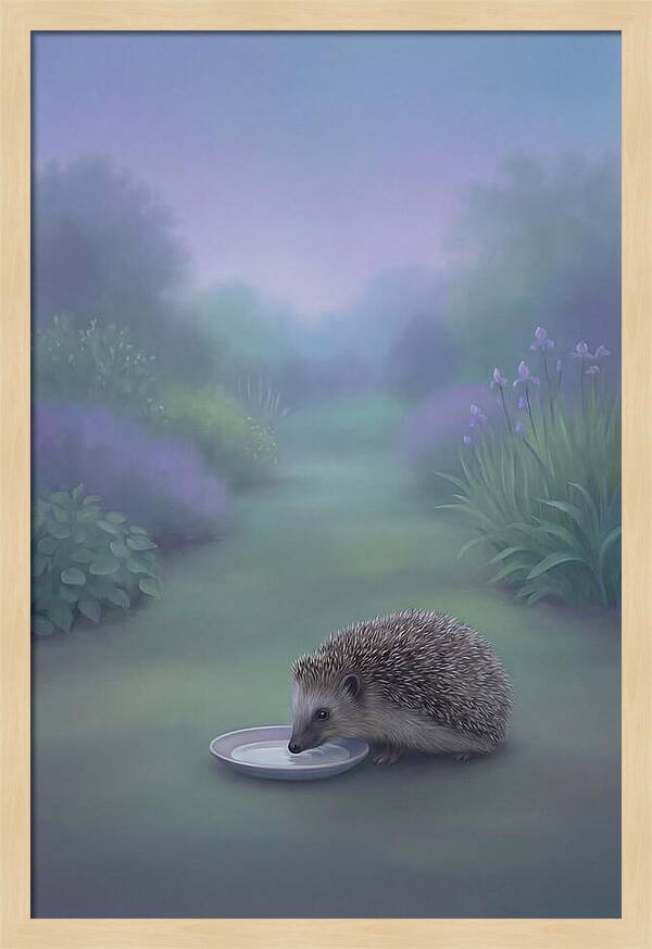 Hedgehog Enjoying A Refreshing Drink