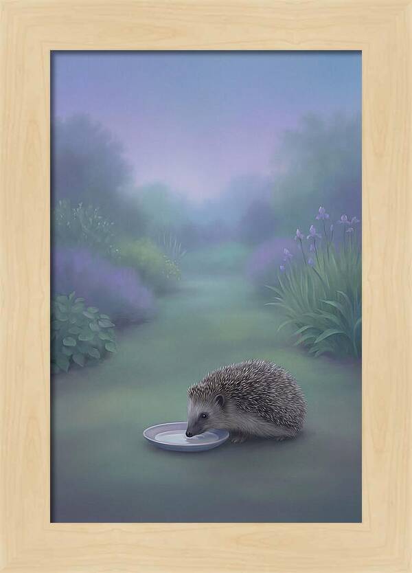 Hedgehog Enjoying A Refreshing Drink
