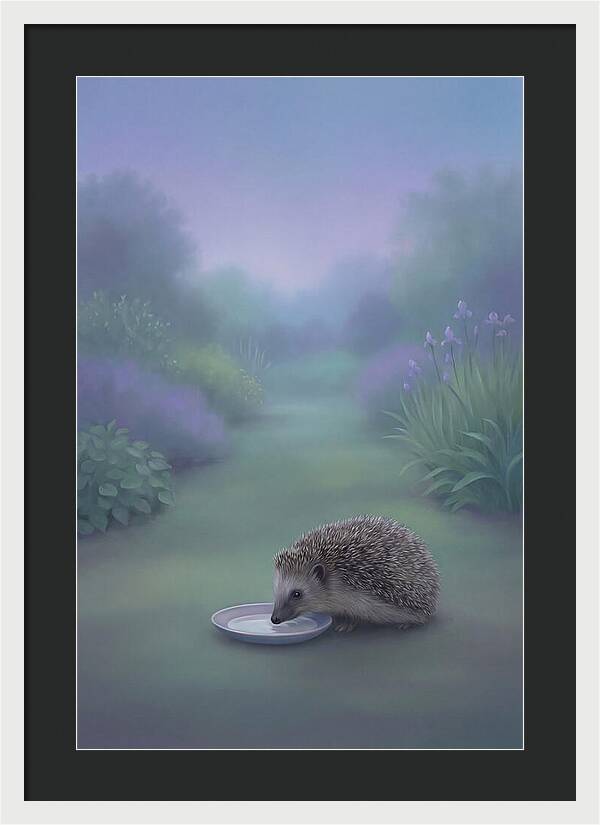 Hedgehog Enjoying A Refreshing Drink