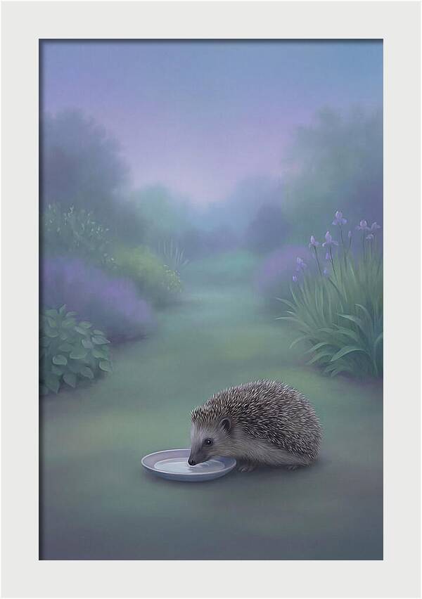 Hedgehog Enjoying A Refreshing Drink