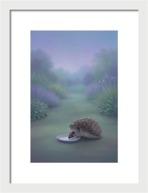 Hedgehog Enjoying A Refreshing Drink