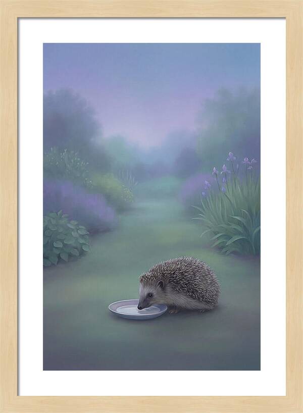 Hedgehog Enjoying A Refreshing Drink