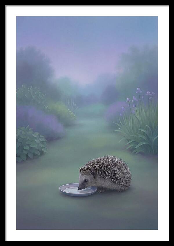 Hedgehog Enjoying A Refreshing Drink