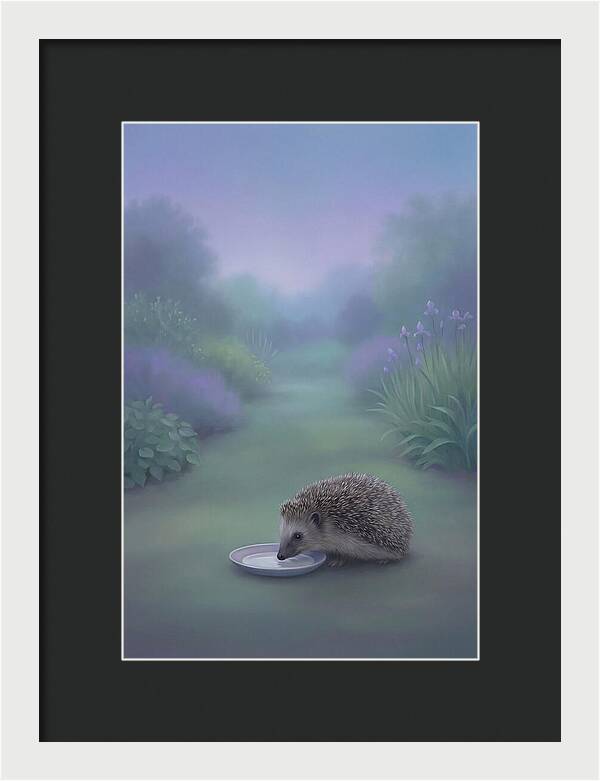 Hedgehog Enjoying A Refreshing Drink