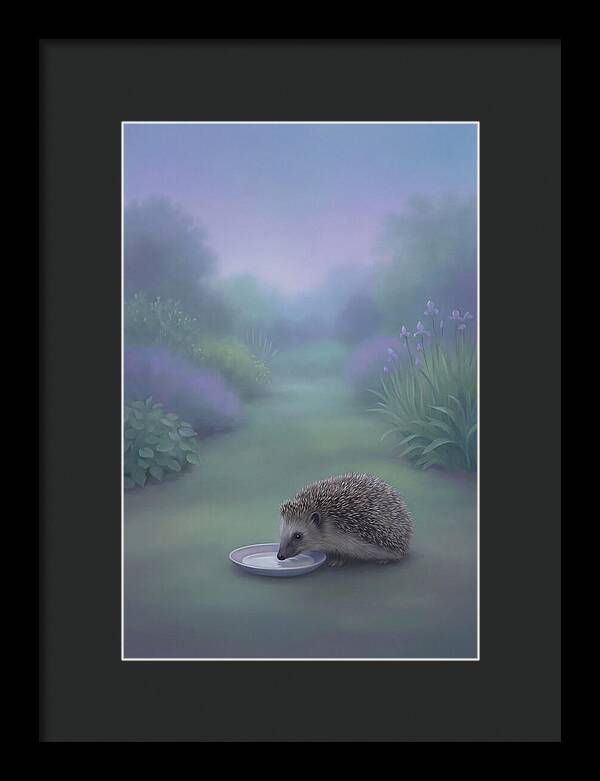 Hedgehog Enjoying A Refreshing Drink