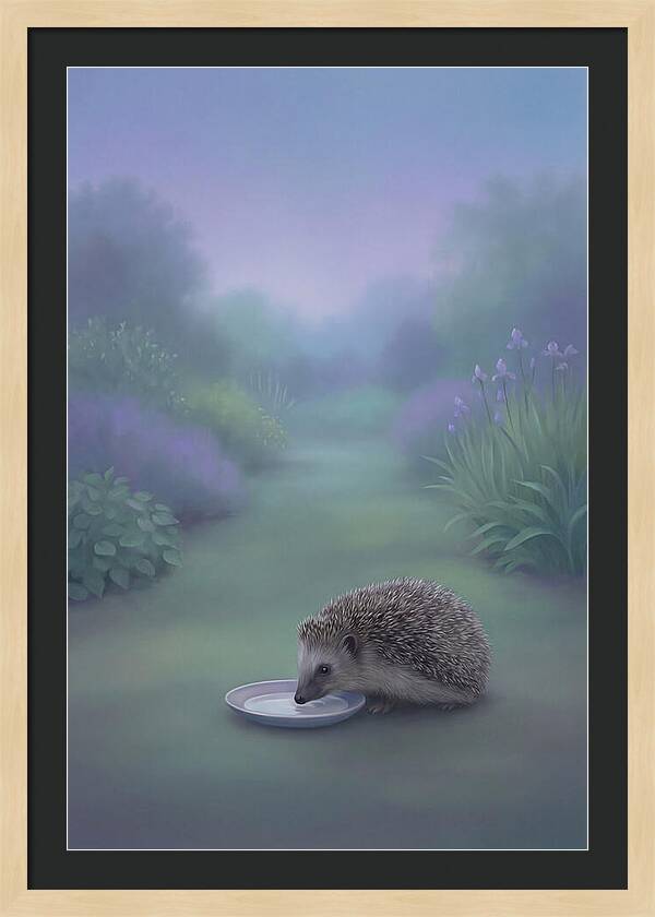 Hedgehog Enjoying A Refreshing Drink