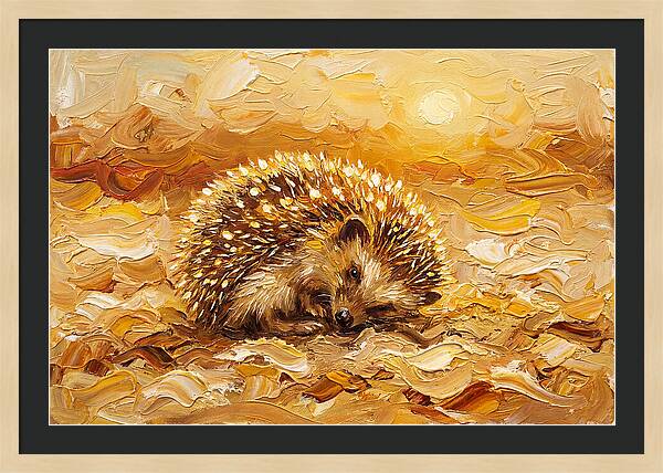 Hedgehog In Golden Light
