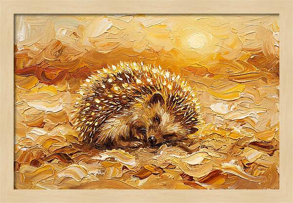 Hedgehog In Golden Light