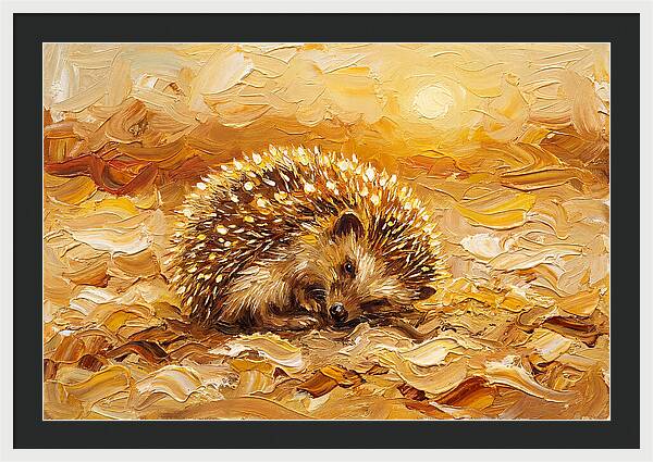 Hedgehog In Golden Light