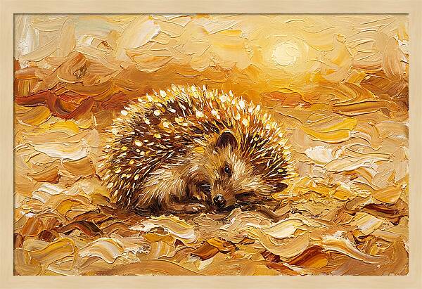 Hedgehog In Golden Light