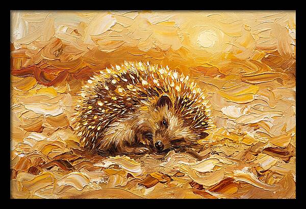 Hedgehog In Golden Light