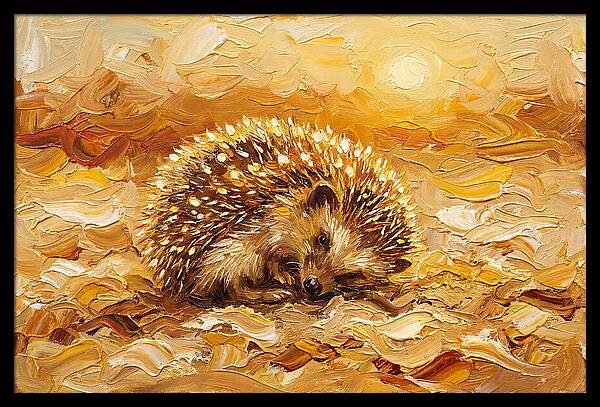 Hedgehog In Golden Light