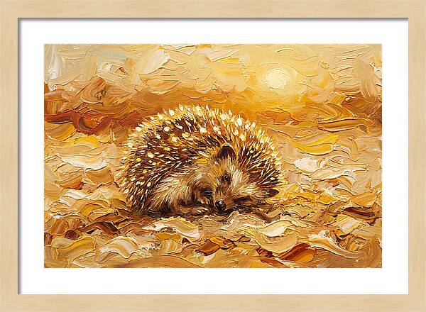 Hedgehog In Golden Light