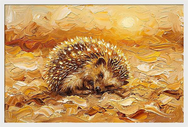 Hedgehog In Golden Light