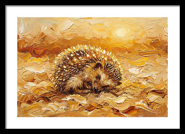 Hedgehog In Golden Light