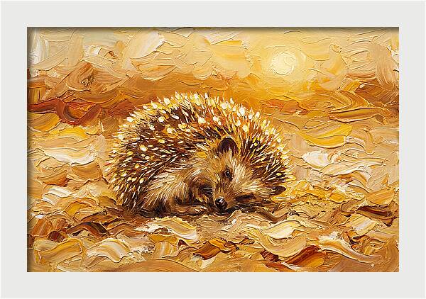 Hedgehog In Golden Light