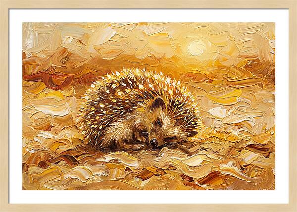 Hedgehog In Golden Light