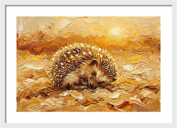 Hedgehog In Golden Light