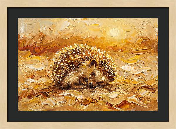 Hedgehog In Golden Light