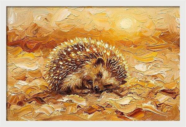 Hedgehog In Golden Light