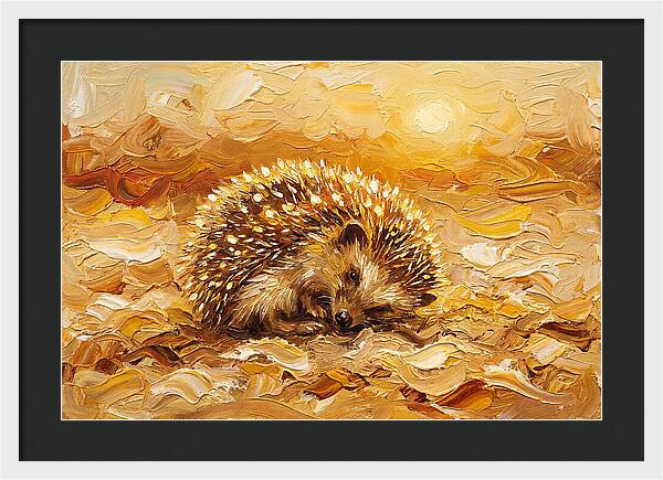 Hedgehog In Golden Light