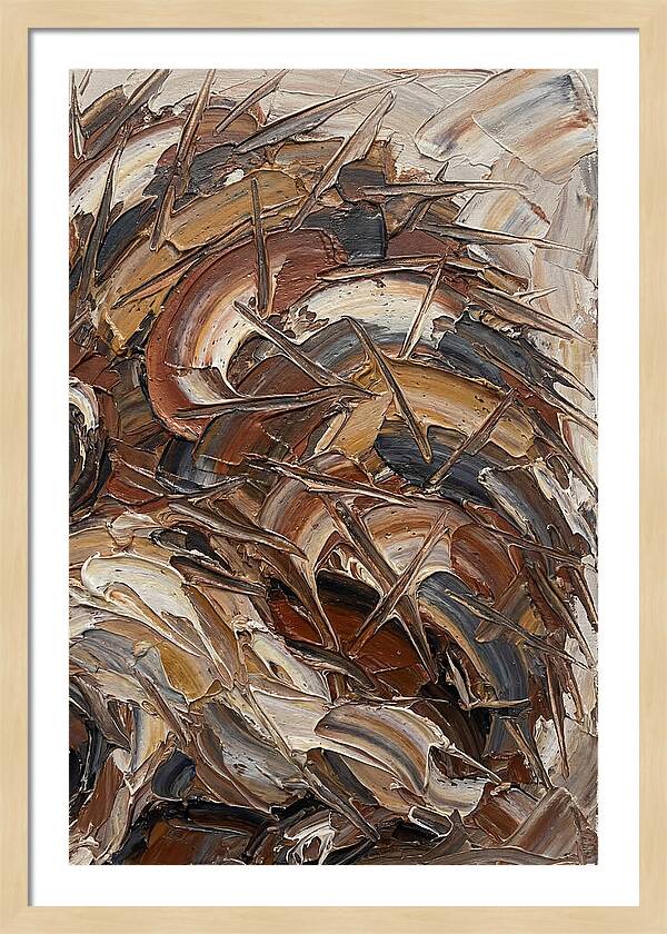 Hedgehog In Textured Earth Tones