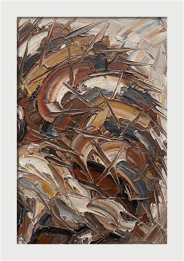 Hedgehog In Textured Earth Tones