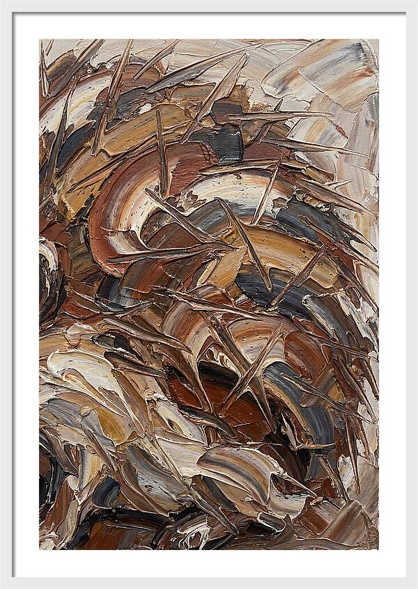 Hedgehog In Textured Earth Tones