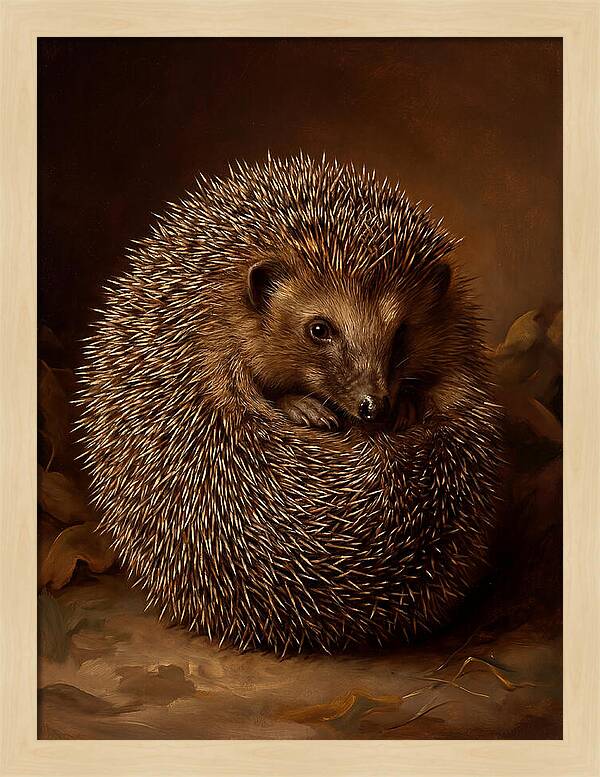 Hedgehog In Warm Embrace