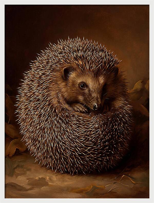 Hedgehog In Warm Embrace