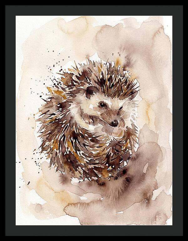 Hedgehog In Watercolor Bliss