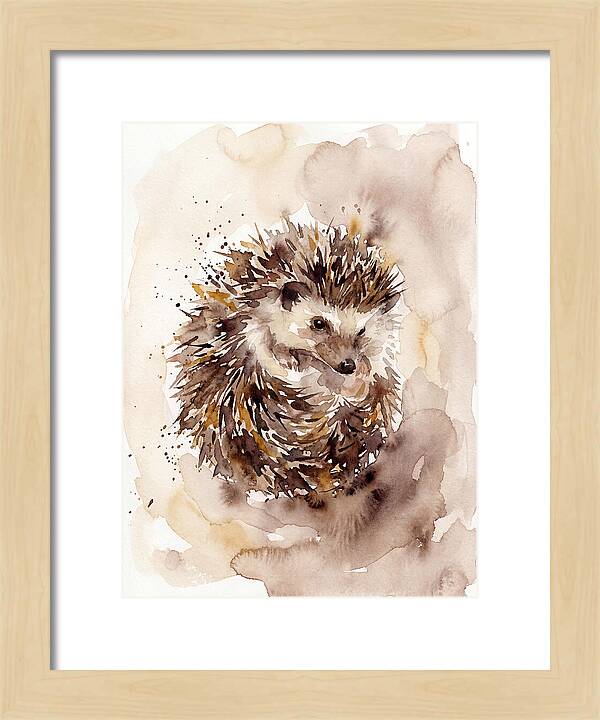 Hedgehog In Watercolor Bliss