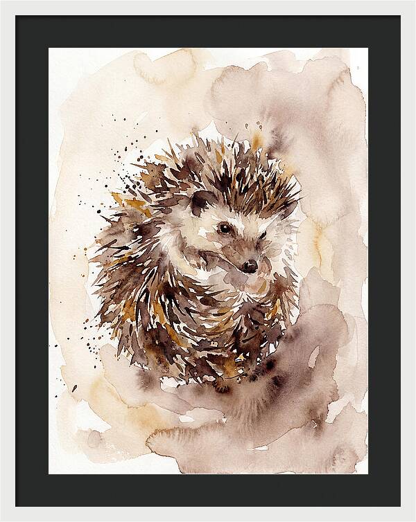 Hedgehog In Watercolor Bliss