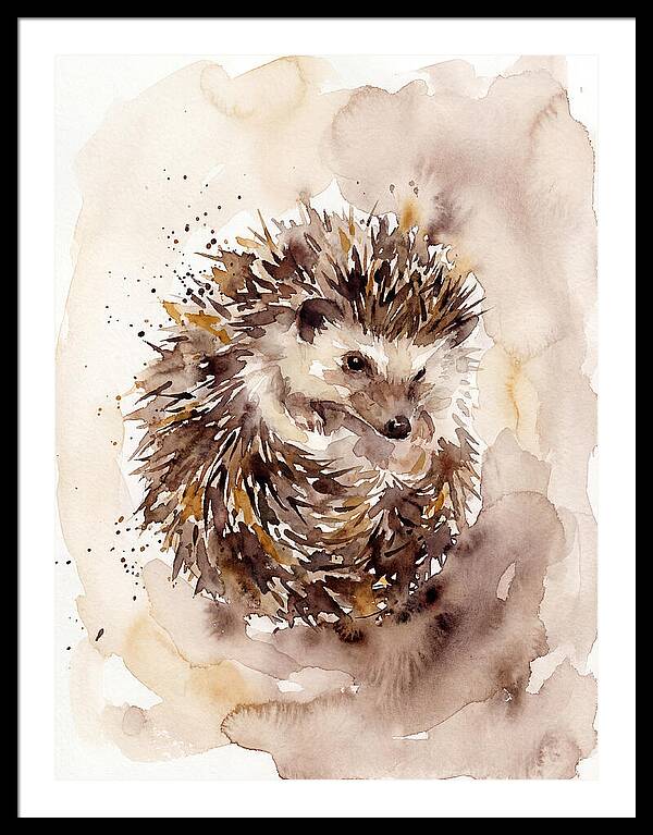 Hedgehog In Watercolor Bliss