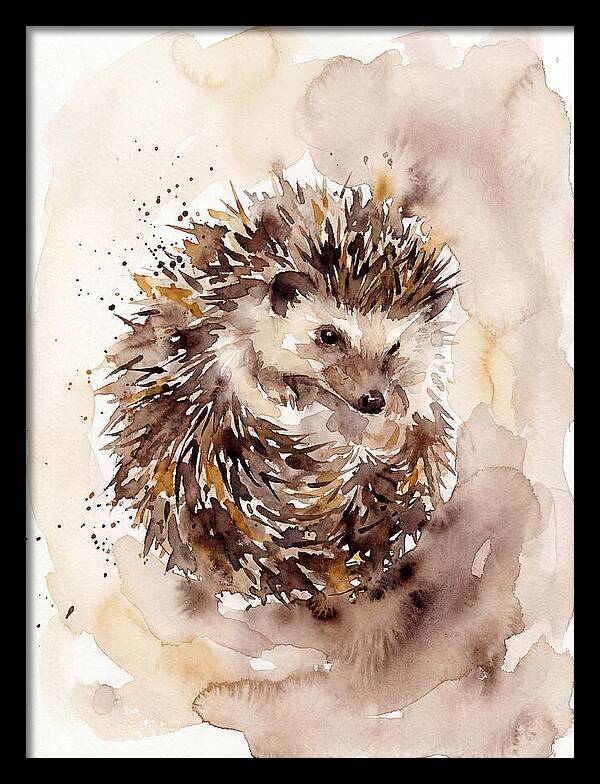 Hedgehog In Watercolor Bliss
