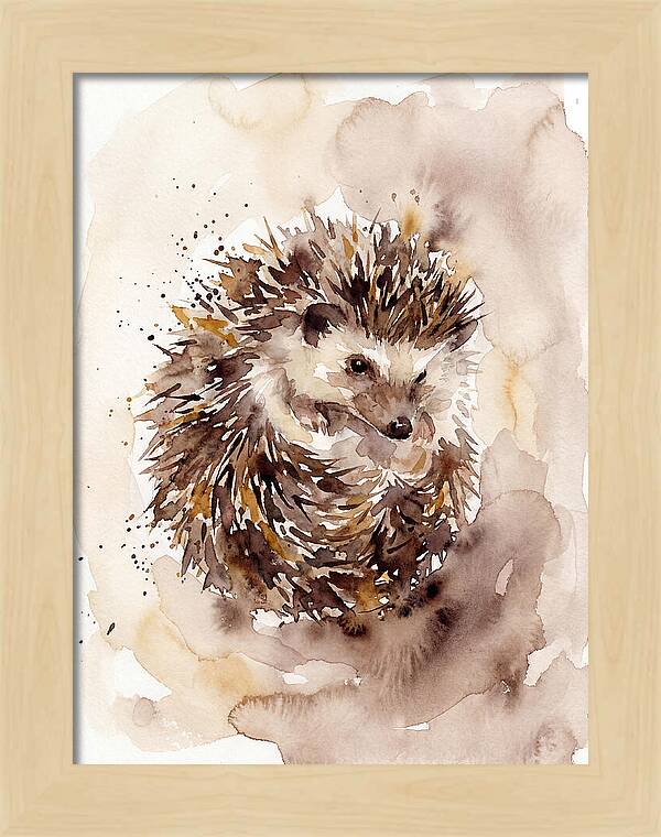 Hedgehog In Watercolor Bliss