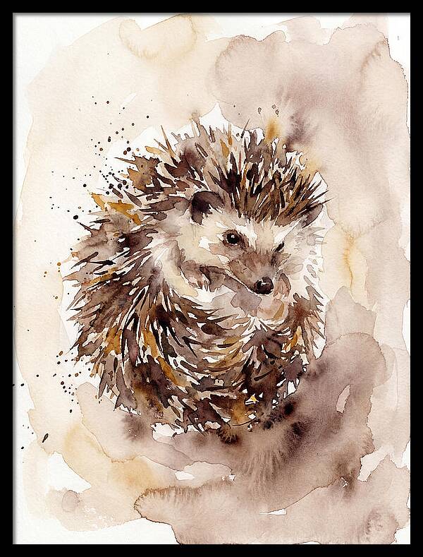 Hedgehog In Watercolor Bliss