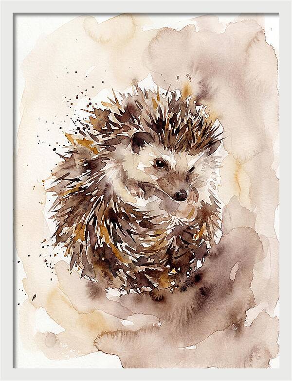 Hedgehog In Watercolor Bliss