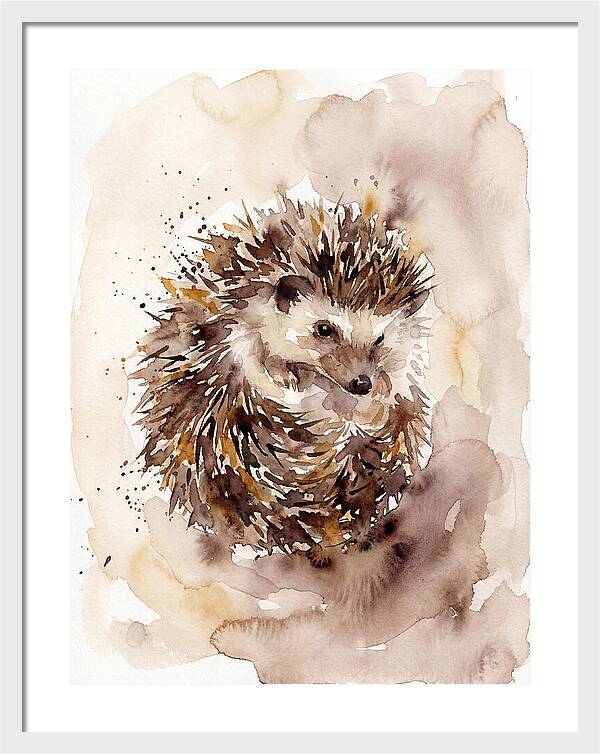 Hedgehog In Watercolor Bliss