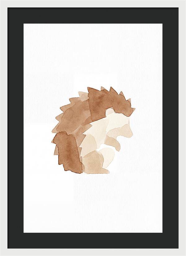 Hedgehog Minimalism In Watercolor