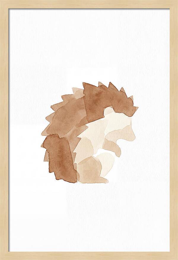 Hedgehog Minimalism In Watercolor