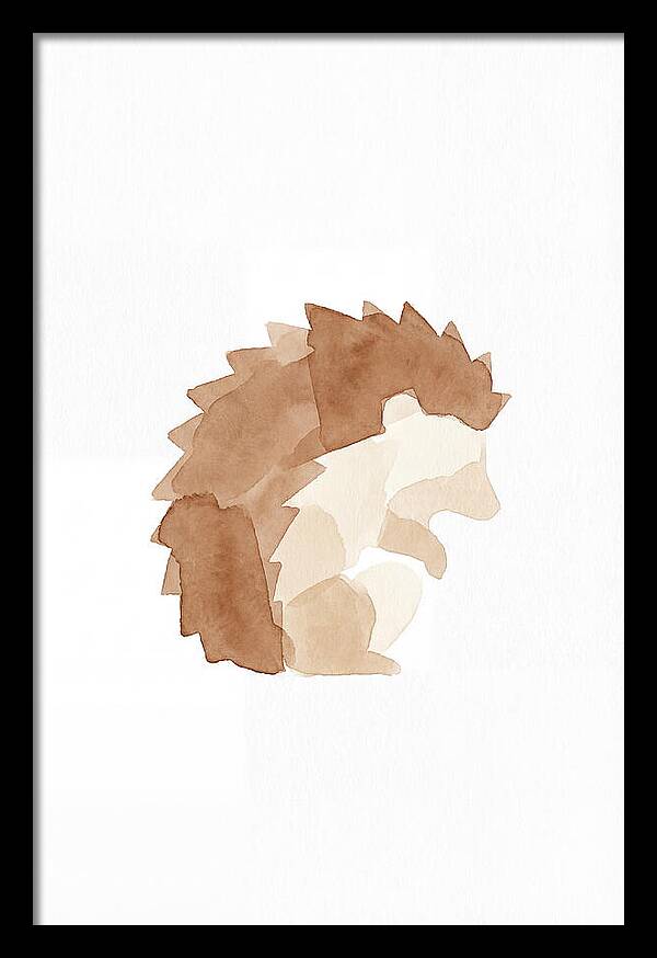 Hedgehog Minimalism In Watercolor