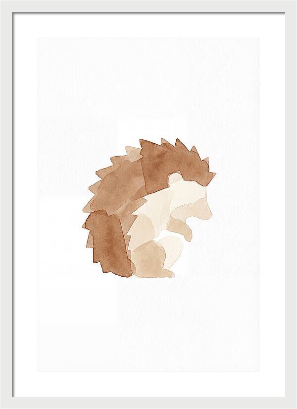 Hedgehog Minimalism In Watercolor