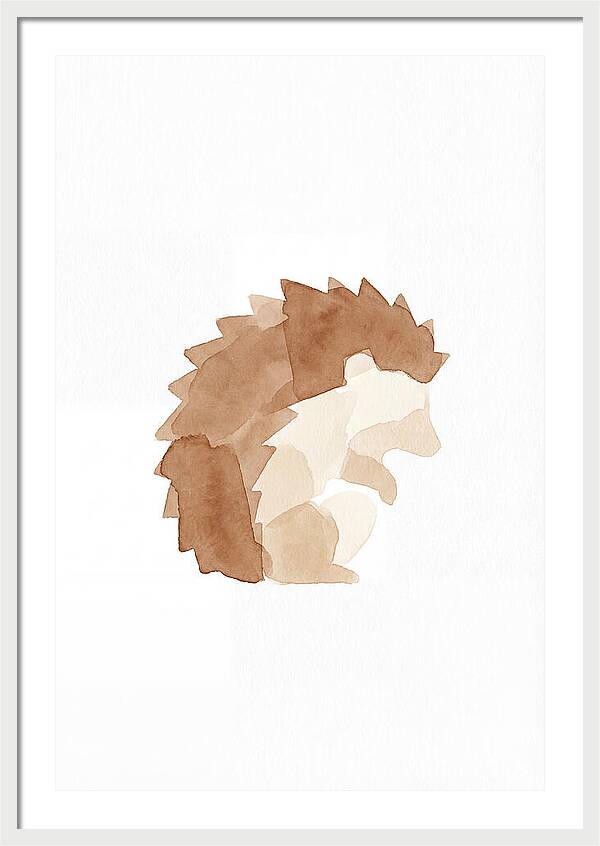 Hedgehog Minimalism In Watercolor