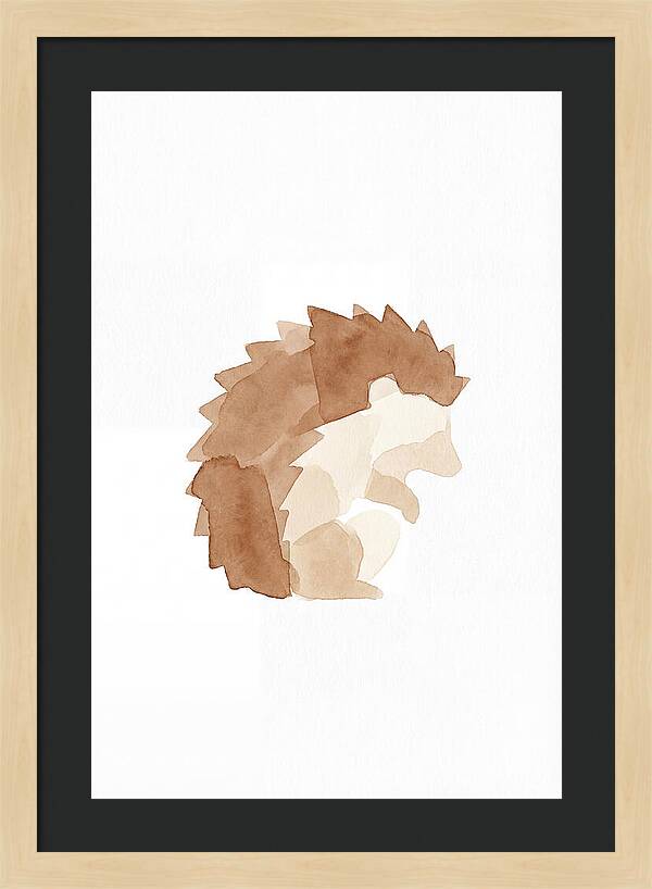 Hedgehog Minimalism In Watercolor