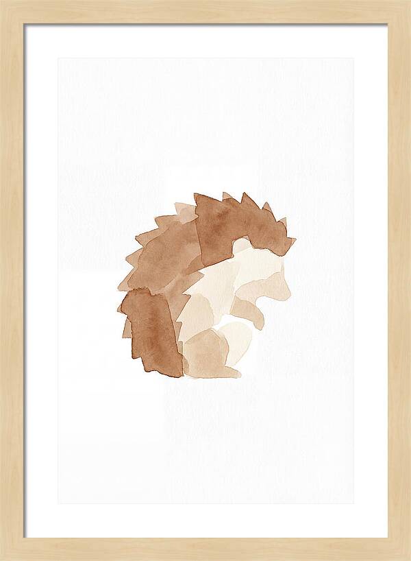 Hedgehog Minimalism In Watercolor
