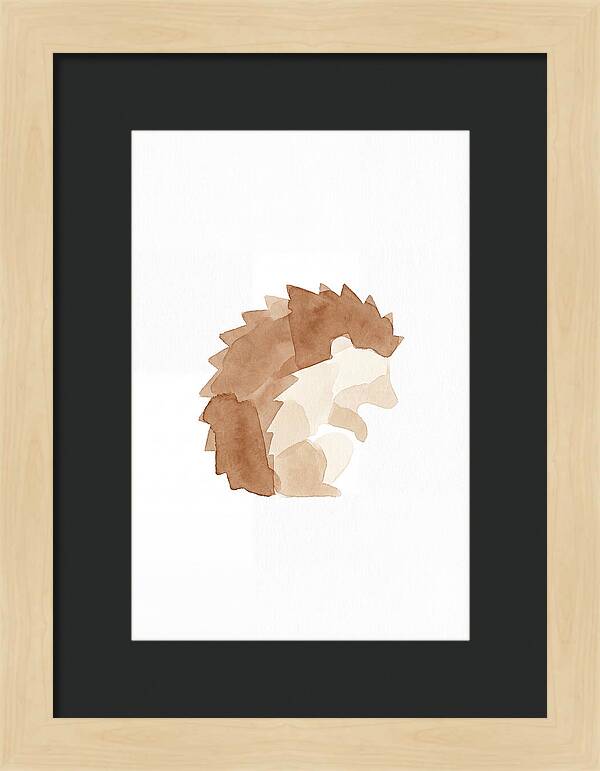 Hedgehog Minimalism In Watercolor