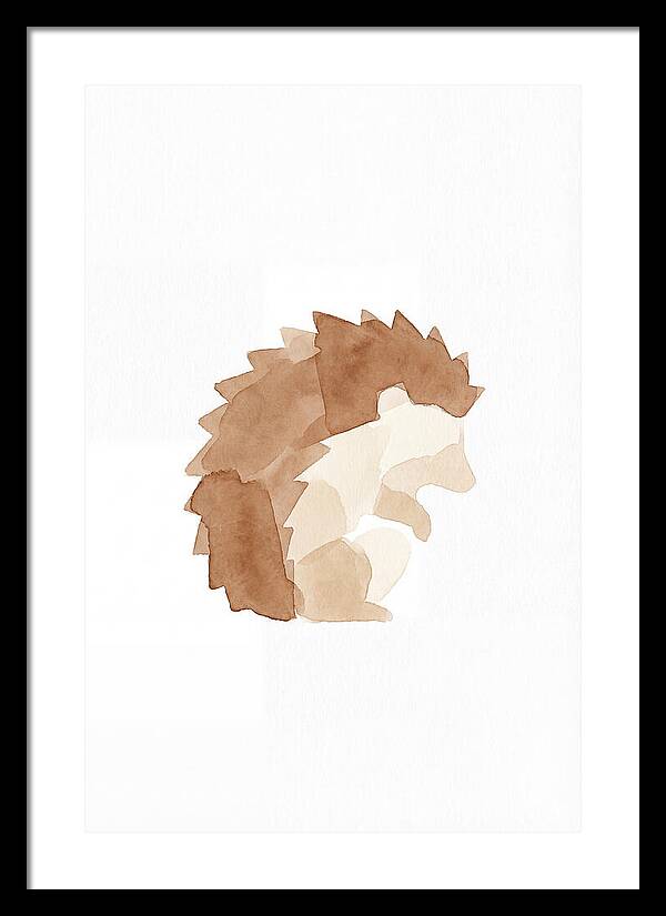 Hedgehog Minimalism In Watercolor