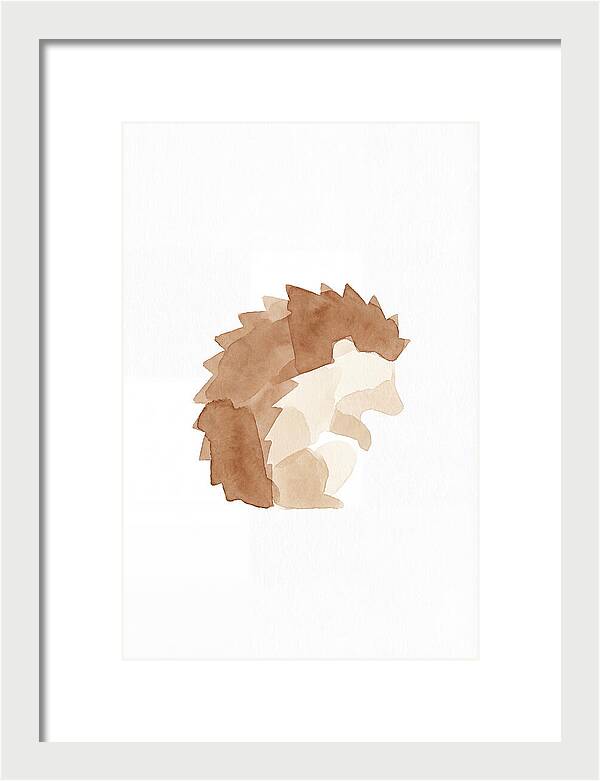 Hedgehog Minimalism In Watercolor