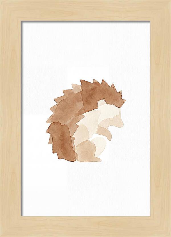 Hedgehog Minimalism In Watercolor